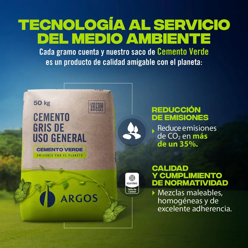 CEMENTOS ARGOS GRIS 50KG - Imagen 3