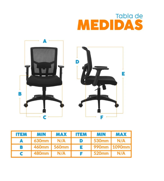 Silla Escritorio Ergonomica Negro Delphi - Imagen 4