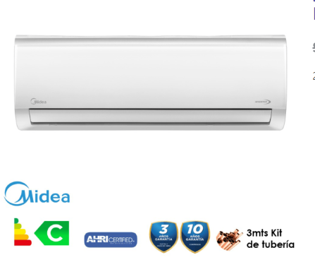 Aire Mini Split Inverter 12000 BTU, Frío, 220v - Imagen 5